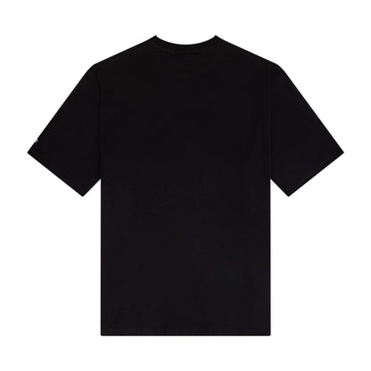 The Male model is wearing Las Vegas Raiders NFL Helmet Graphic Black T-Shirt 2