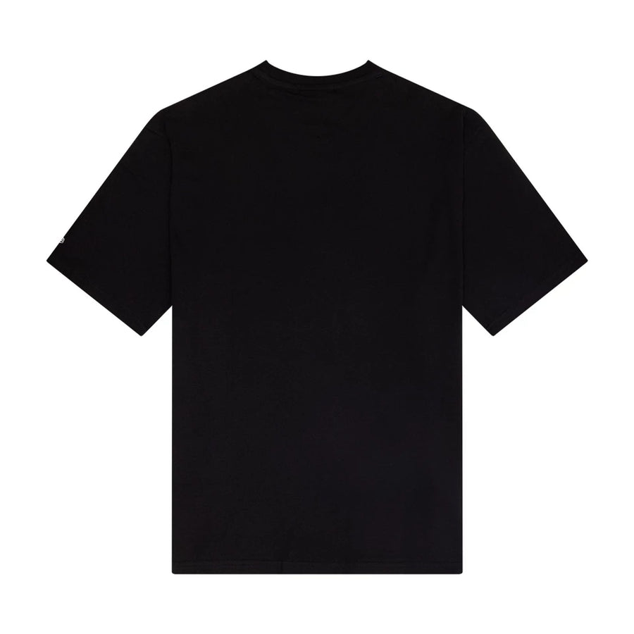 The Male model is wearing Las Vegas Raiders NFL Helmet Graphic Black T-Shirt 2