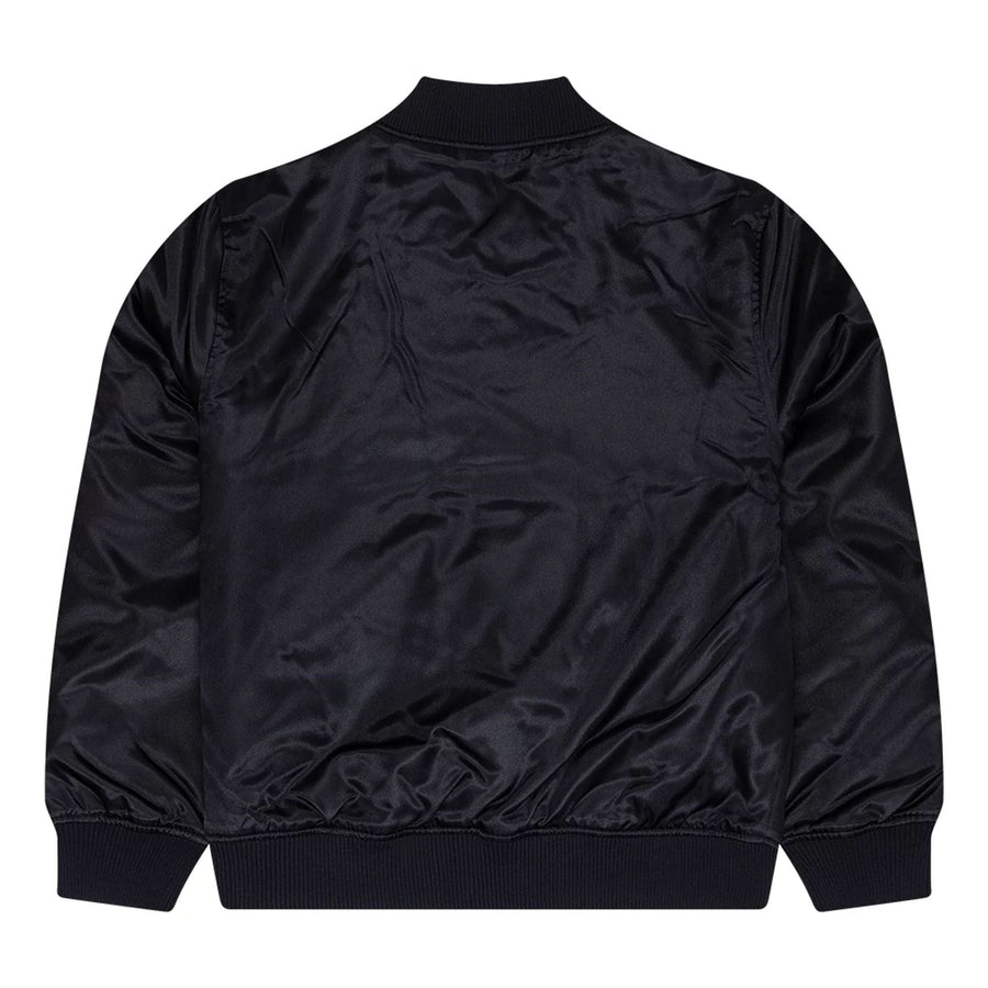 The Male model is wearing New Era Navy Bomber Jacket 2