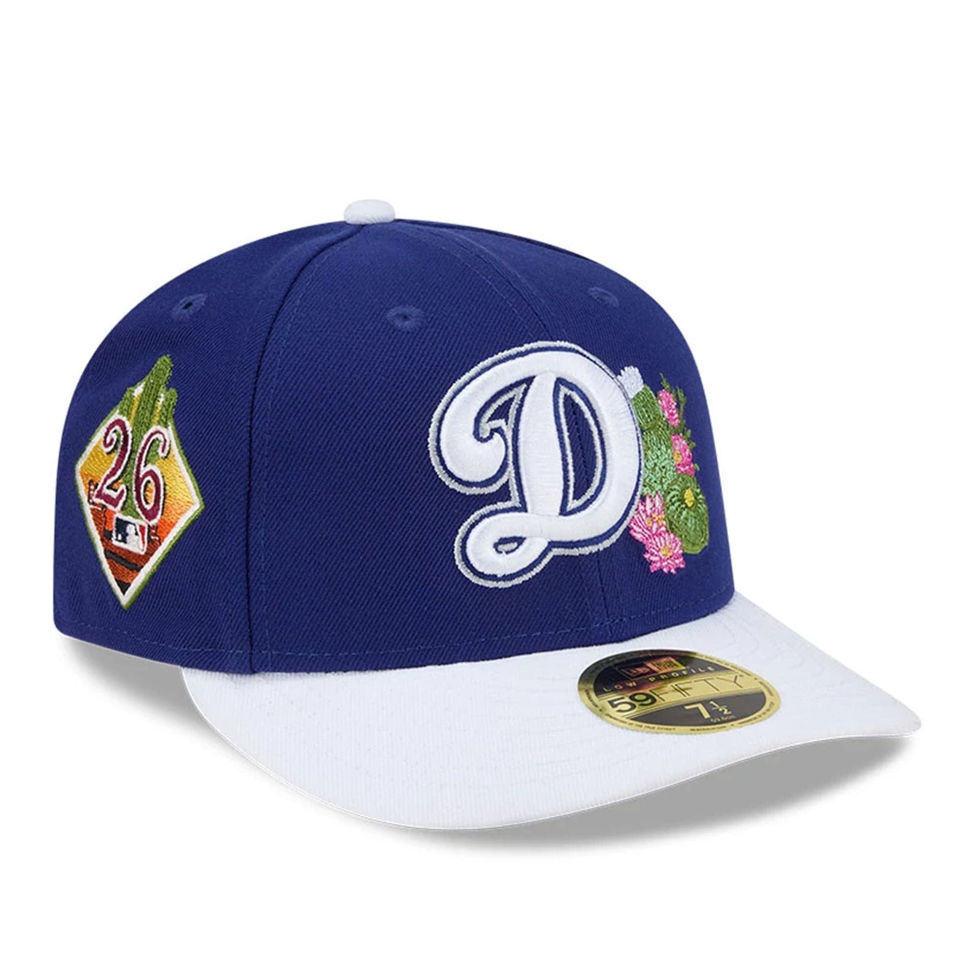 Pictured is this MLB Spring Training 2026 LA Dodgers Low Profile 59FIFTY Fitted cap in dark blue. 1