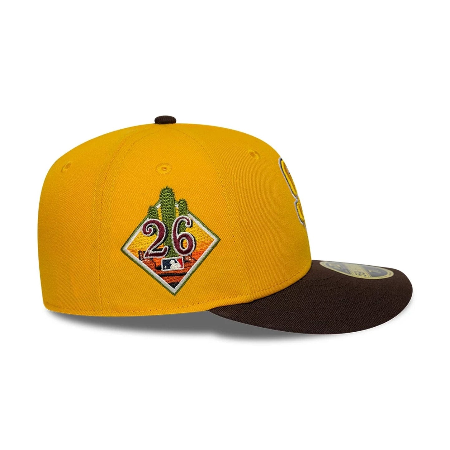 Pictured is this MLB Spring Training 2026 San Diego Padres Low Profile 59FIFTY Fitted cap in yellow. 5