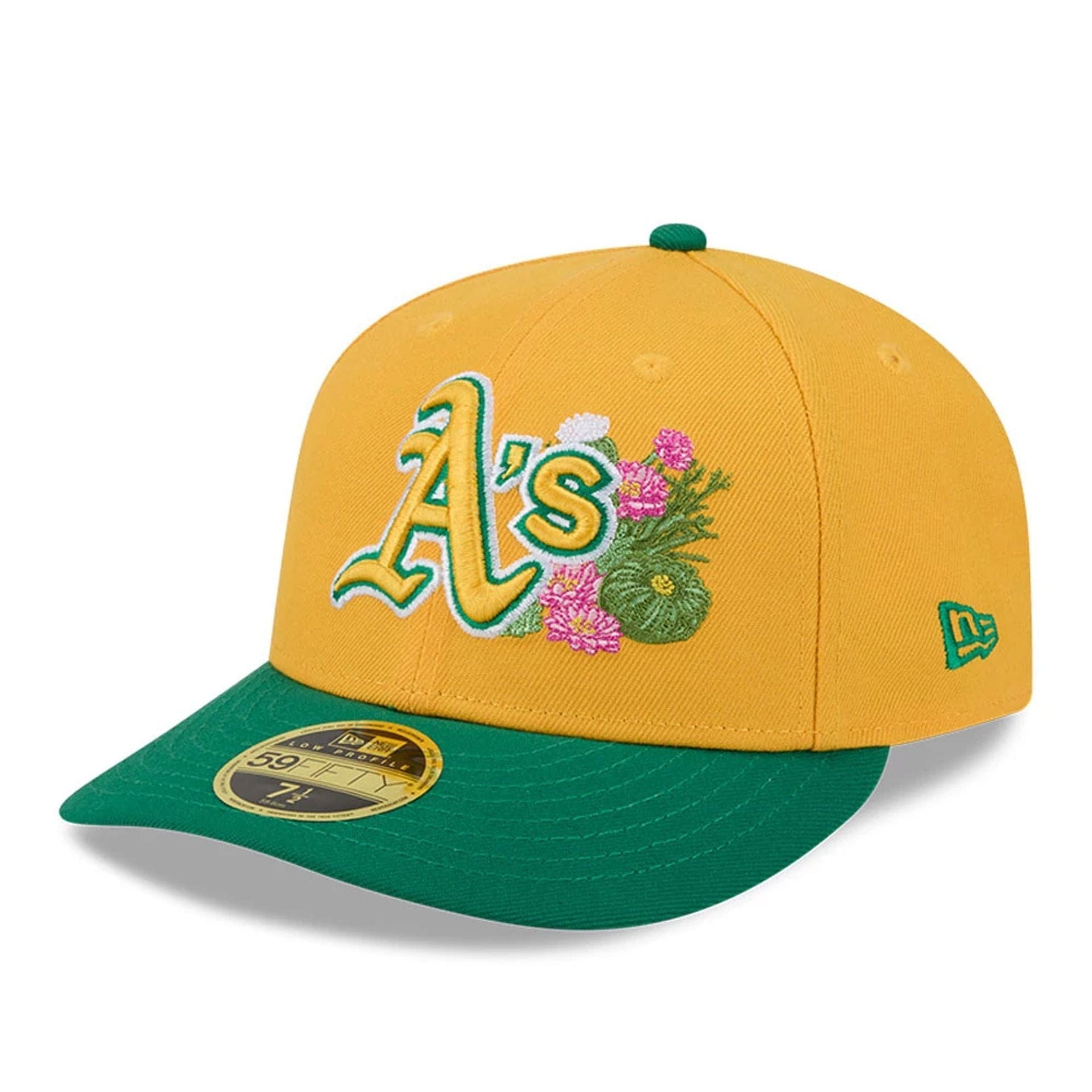 Pictured is this MLB Spring Training 2026 Athletics Low Profile 59FIFTY Fitted cap in yellow. 4