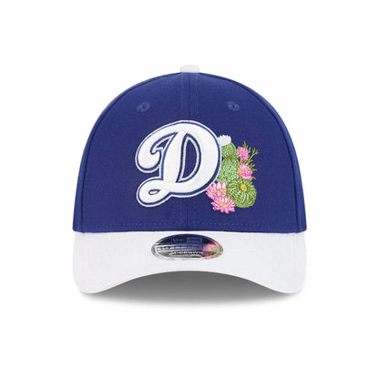 Pictured is this MLB Spring Training 2026 LA Dodgers 39THIRTY M-Crown Stretch Fit cap in dark blue. 3