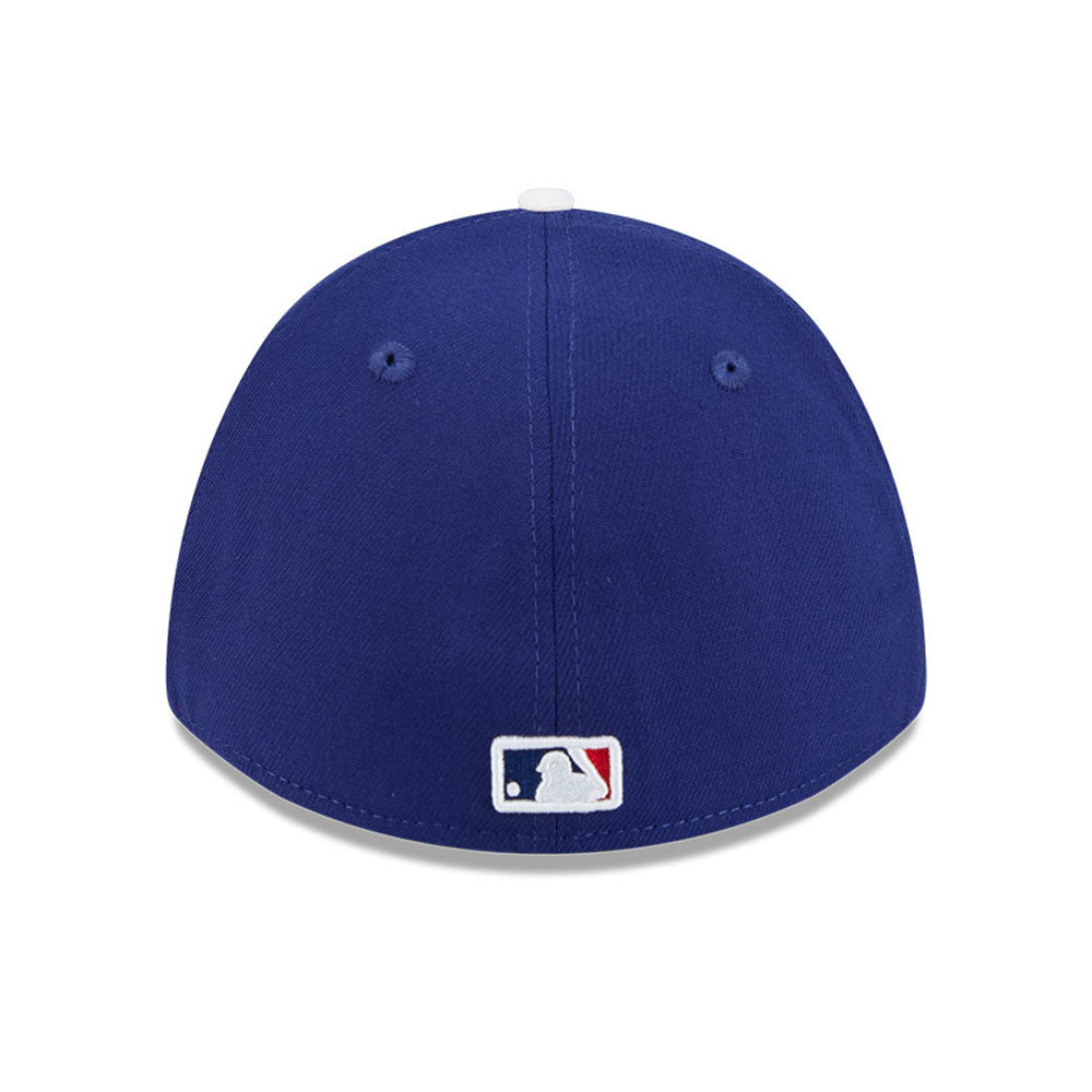 Pictured is this MLB Spring Training 2026 LA Dodgers 39THIRTY M-Crown Stretch Fit cap in dark blue. 7