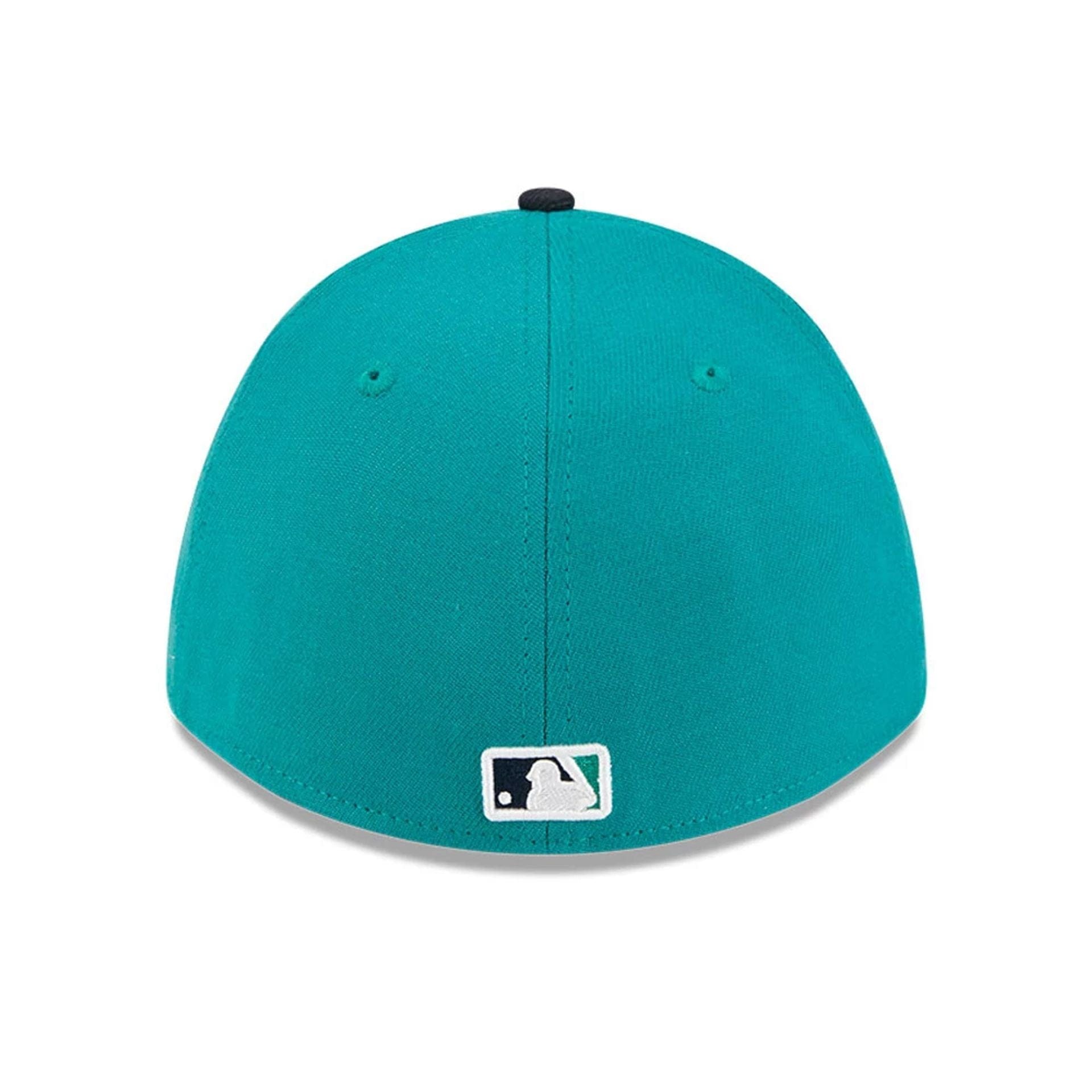 Pictured is this MLB Spring Training 2026 Seattle Mariners 39THIRTY M-Crown Stretch Fit cap in Dark Green. 7