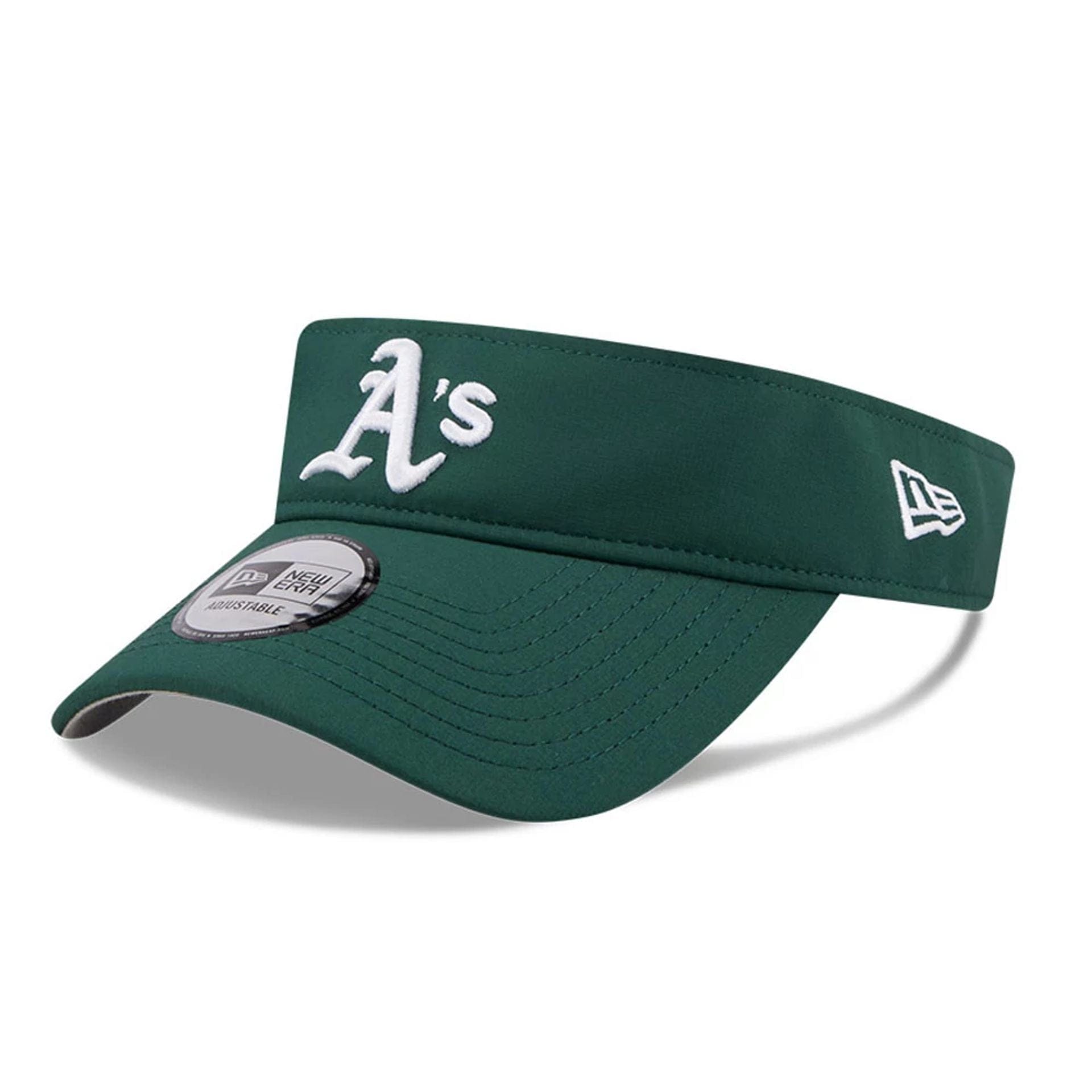 Pictured is this MLB Spring Training 2026 Athletics Visor cap in dark green. 4