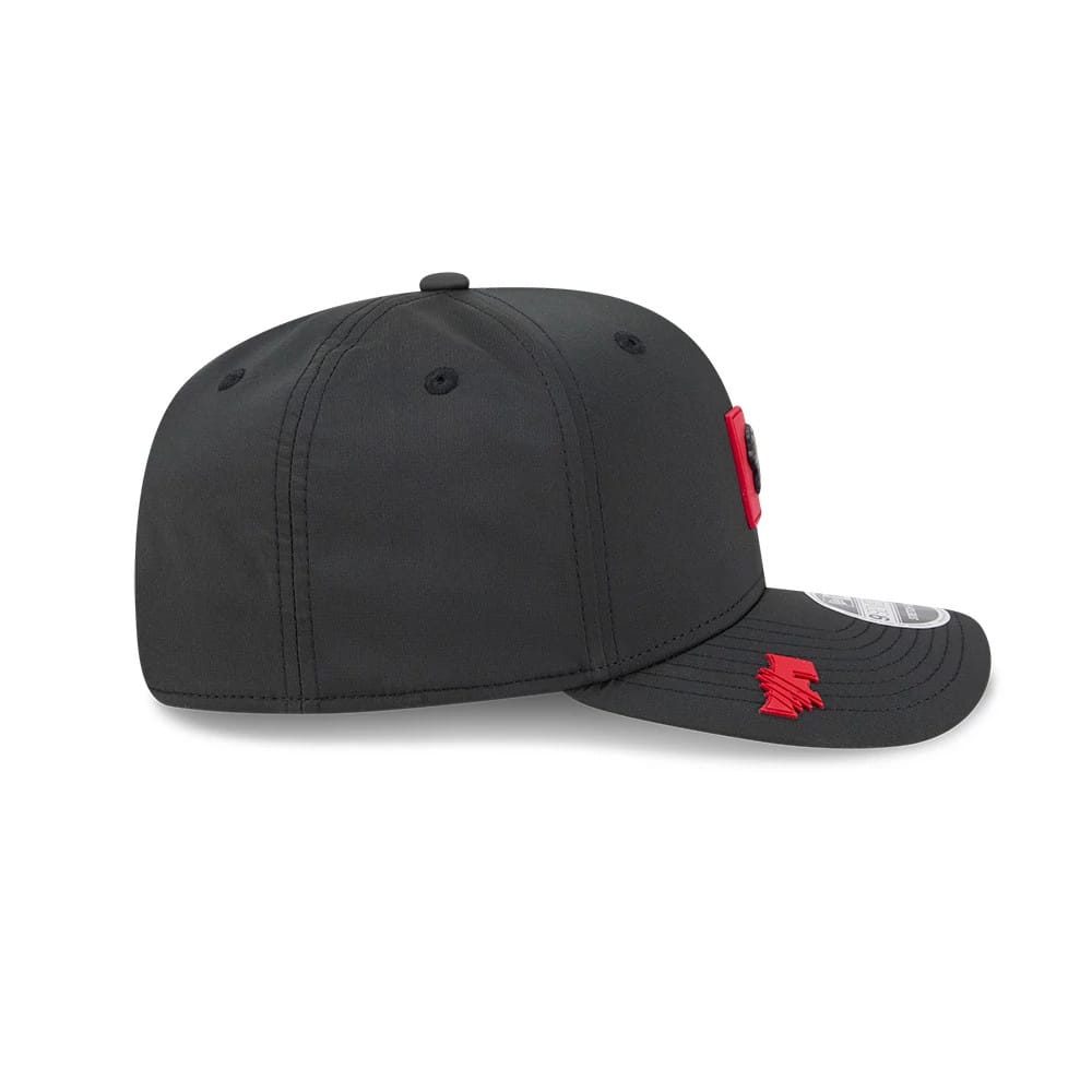 Pictured is this MiLB Clubhouse Fresno Grizzlies 9SEVENTY Stretch Snap cap in black. 5