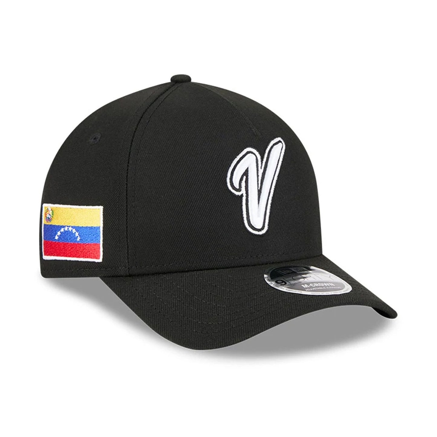 Pictured is this MLB World Baseball Classic 2026 Venezuela 9FORTY M-Crown A-Frame cap in black. 1