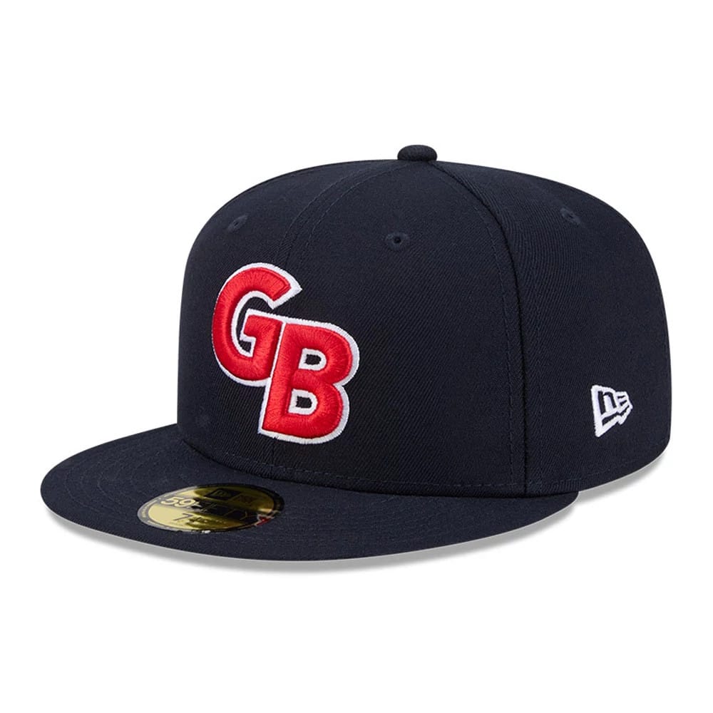 Pictured is this MLB World Baseball Classic 2026 Great Britain 59FIFTY Fitted cap in navy. 4