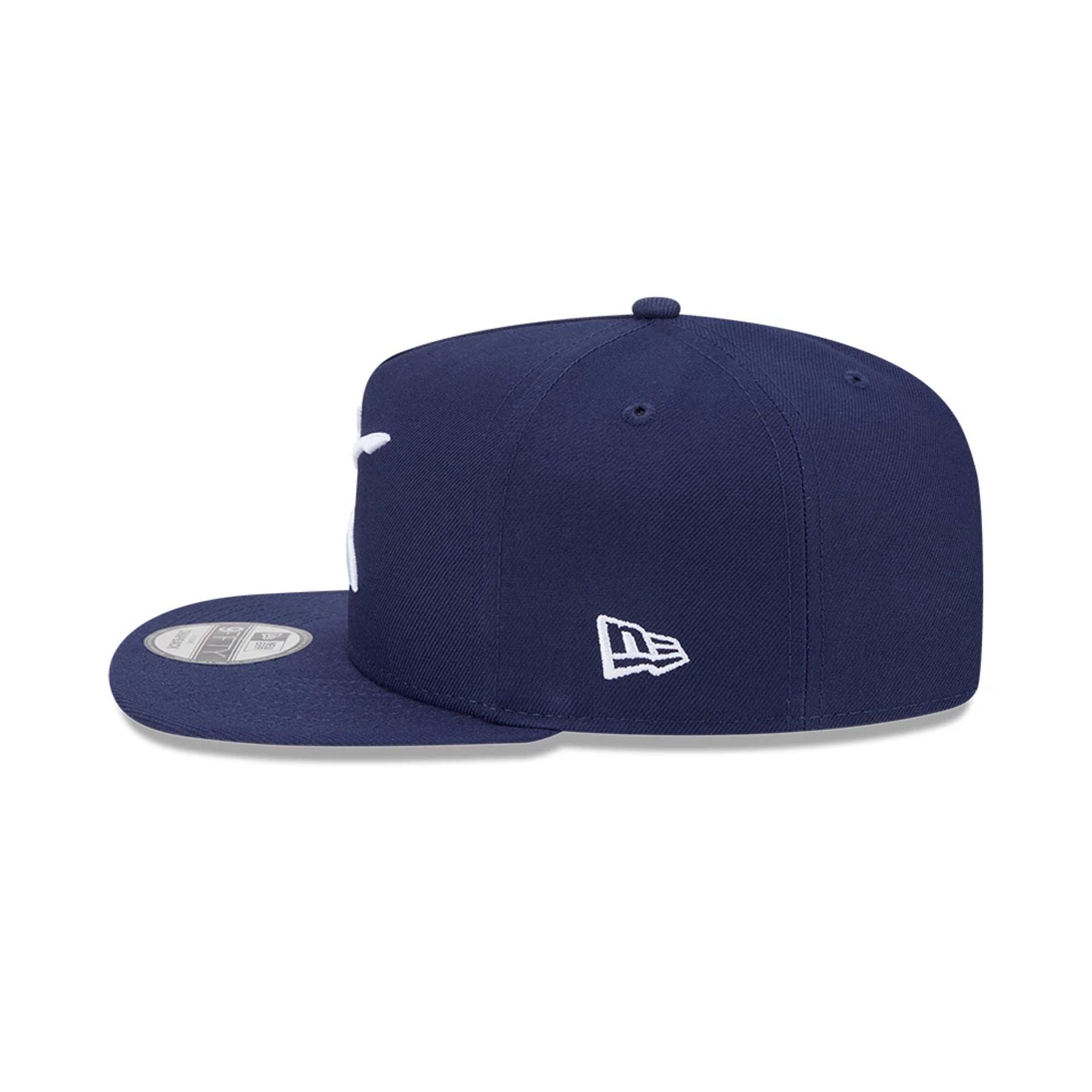 Pictured is this MLB World Baseball Classic 2026 Korea 9FIFTY A-Frame Snapback cap in dark blue. 7