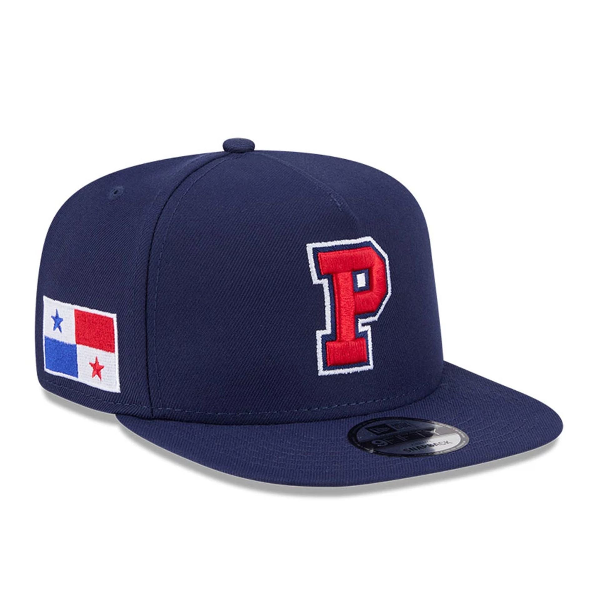 Pictured is this MLB World Baseball Classic 2026 Panama 9FIFTY A-Frame Snapback cap in navy. 1
