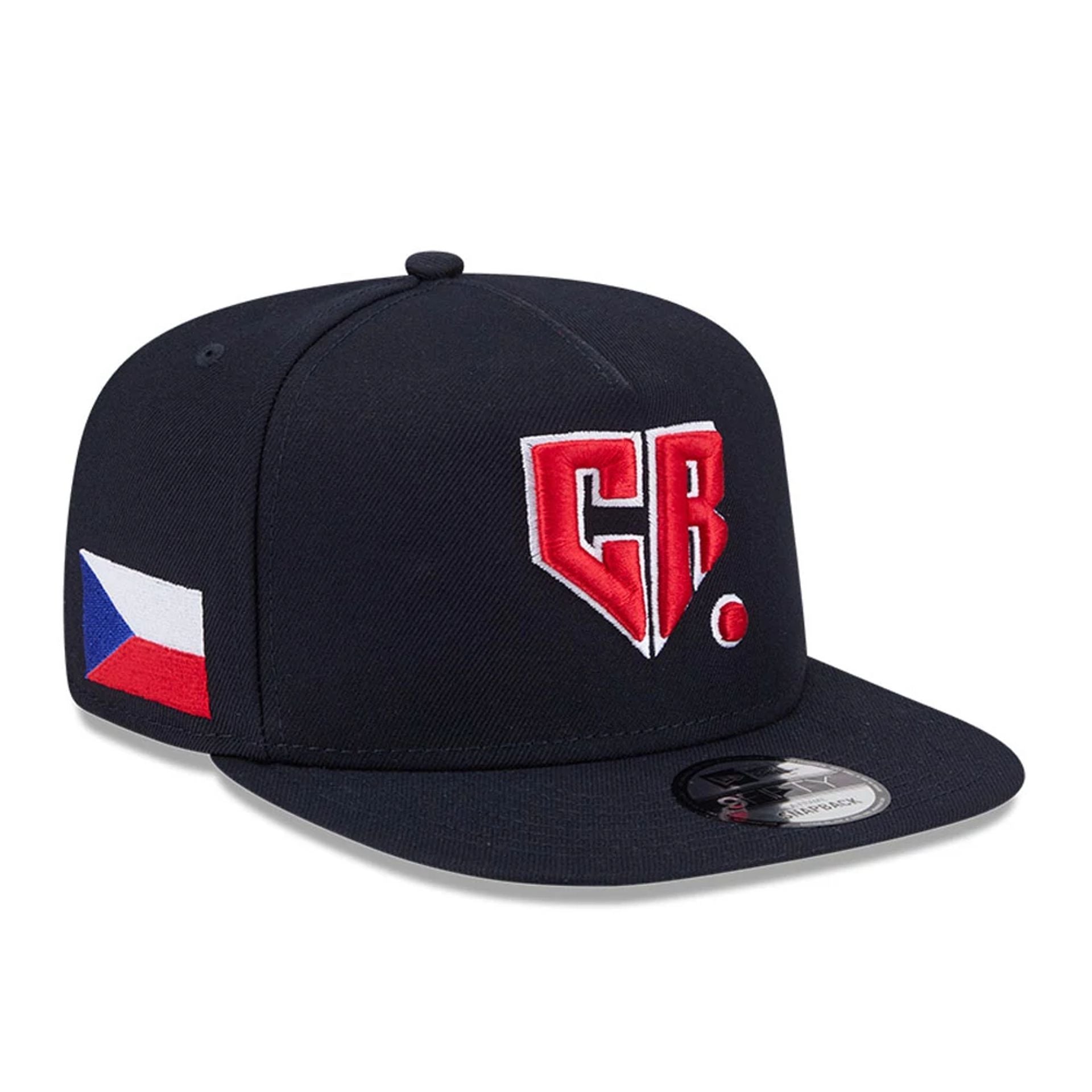 Pictured is this MLB World Baseball Classic 2026 Czech Republic 9FIFTY A-Frame Snapback cap in navy. 1