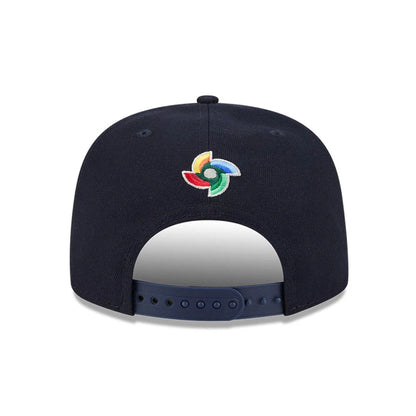 Pictured is this MLB World Baseball Classic 2026 Czechia 9FIFTY A-Frame Snapback cap in navy. 7