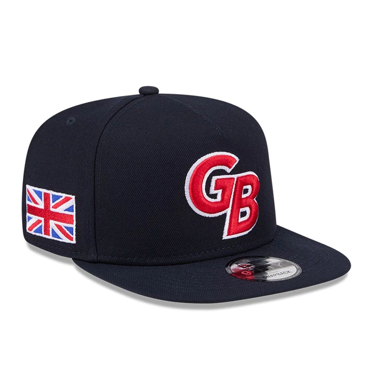 Pictured is this MLB World Baseball Classic 2026 Great Britain 9FIFTY A-Frame Snapback cap in navy. 1