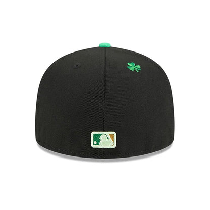 Pictured is this MLB Saint Patrick's Day New York Mets 59FIFTY Fitted cap in black. 6