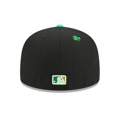 Pictured is this MLB Saint Patrick's Day Pittsburgh Pirates 59FIFTY Fitted cap in black. 4