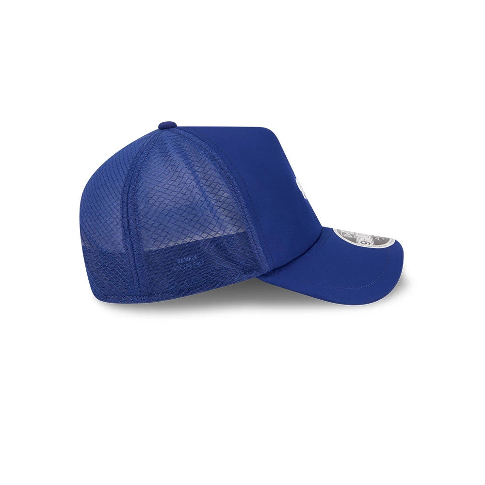 Pictured is this MLB Batting Practice 2026 LA Dodgers 9FORTY Apex cap in dark blue. 6