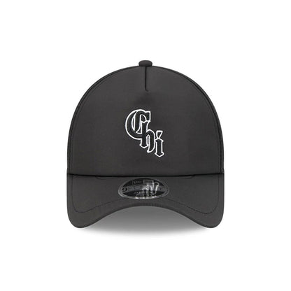 Pictured is this MLB Batting Practice 2026 Chicago White Sox 9FORTY Apex cap in black. 2