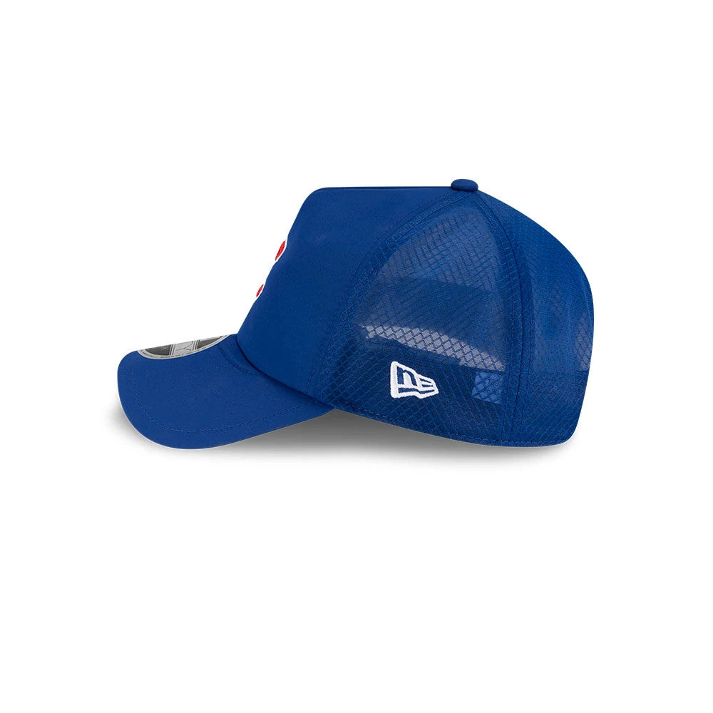 Pictured is this MLB Batting Practice 2026 Chicago Cubs 9FORTY Apex cap in blue. 5