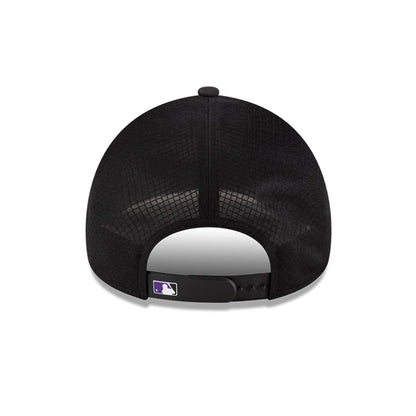 Pictured is this MLB Batting Practice 2026 Colorado Rockies 9FORTY Apex cap in Black. 4