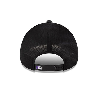 Pictured is this MLB Batting Practice 2026 Colorado Rockies 9FORTY Apex cap in Black. 4