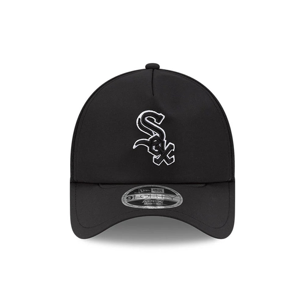 Pictured is this MLB Batting Practice 2026 Chicago White Sox 9FORTY Apex cap in Black. 2