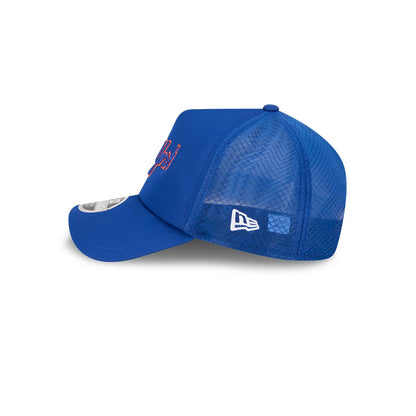 Pictured is this MLB Batting Practice 2026 New York Mets 9FORTY Apex cap in Blue. 5
