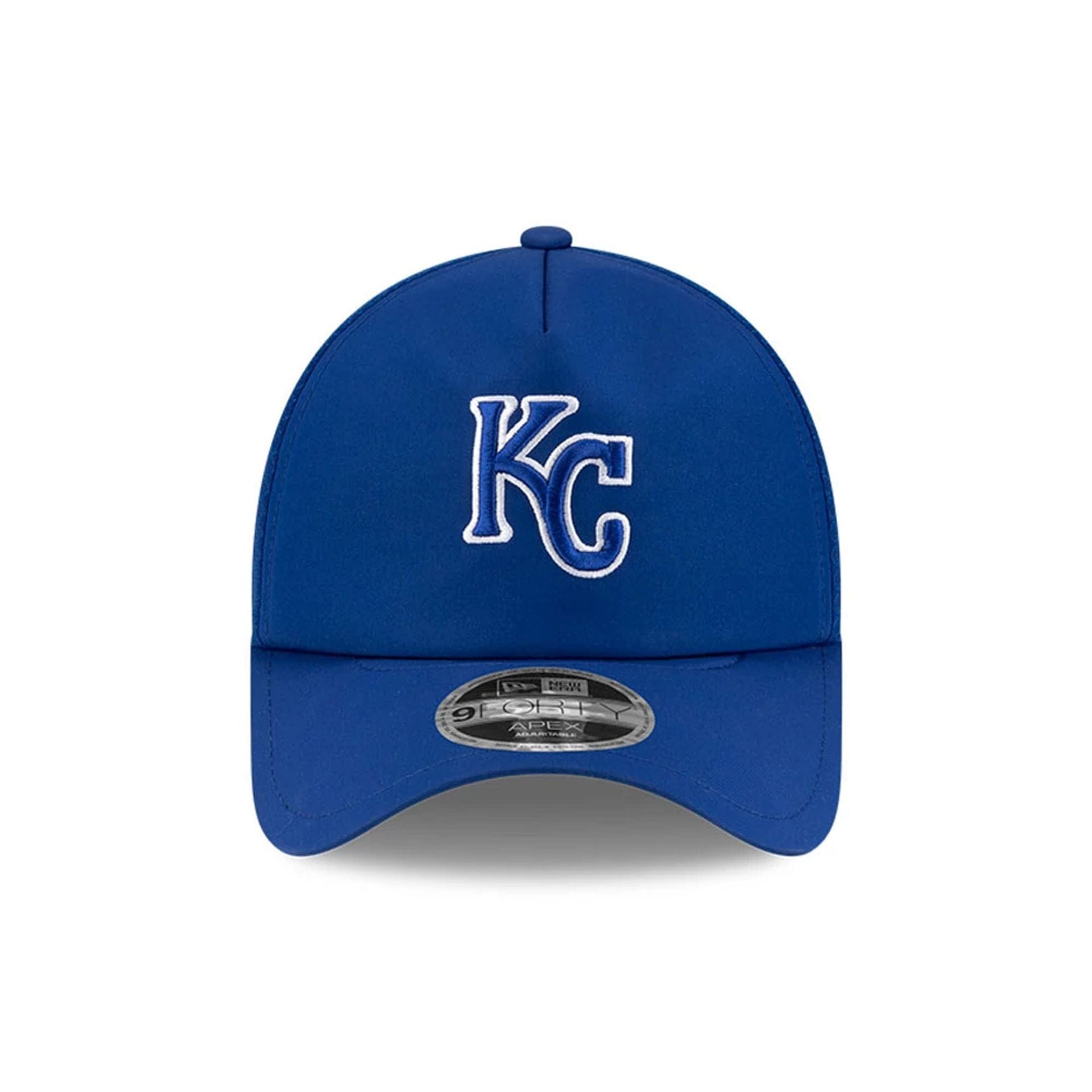 Pictured is this MLB Batting Practice 2026 Kansas City Royals 9FORTY Apex cap in blue. 2