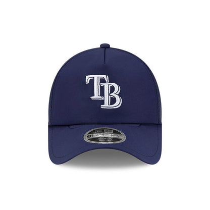 Pictured is this MLB Batting Practice 2026 Tampa Bay Rays 9FORTY Apex cap in navy. 2