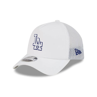 Pictured is this MLB Batting Practice 2026 LA Dodgers 9FORTY Apex cap in white. 1