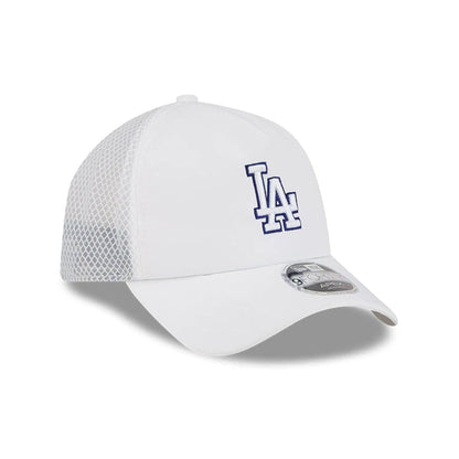 Pictured is this MLB Batting Practice 2026 LA Dodgers 9FORTY Apex cap in white. 3