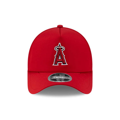 Pictured is this MLB Batting Practice 2026 LA Angels 9FORTY Apex cap in red. 2