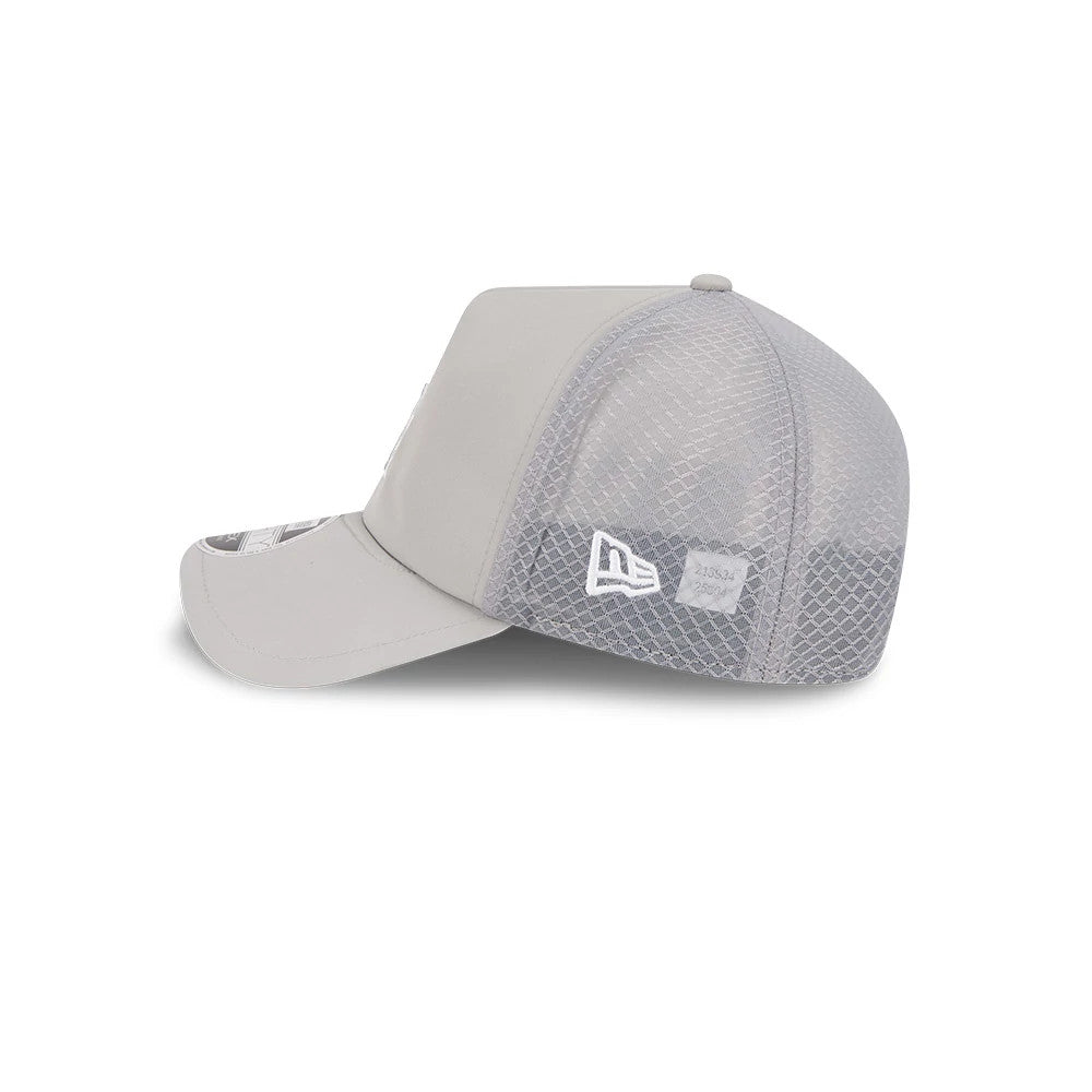 Pictured is this MLB Batting Practice 2026 LA Dodgers 9FORTY Apex cap in grey. 5