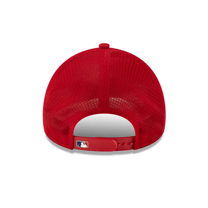 Pictured is this MLB Batting Practice 2026 Philadelphia Phillies 9FORTY Apex cap in red. 4