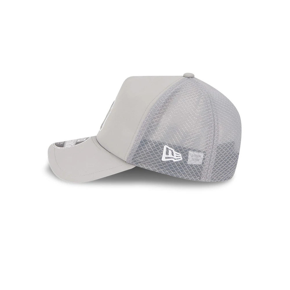 Pictured is this MLB Batting Practice 2026 New York Yankees 9FORTY Apex cap in grey. 5