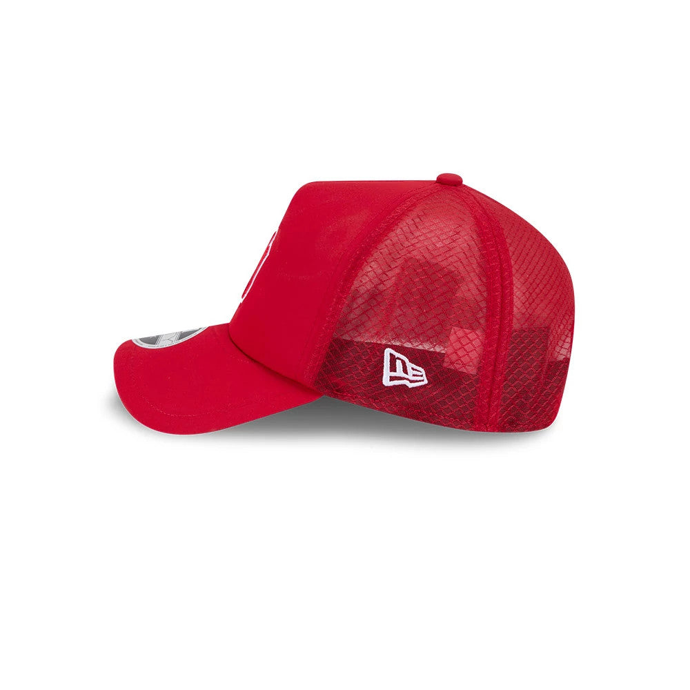 Pictured is this MLB Batting Practice 2026 New York Yankees 9FORTY Apex cap in Red. 4