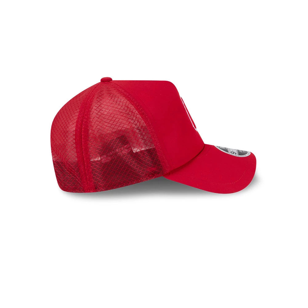 Pictured is this MLB Batting Practice 2026 New York Yankees 9FORTY Apex cap in Red. 5