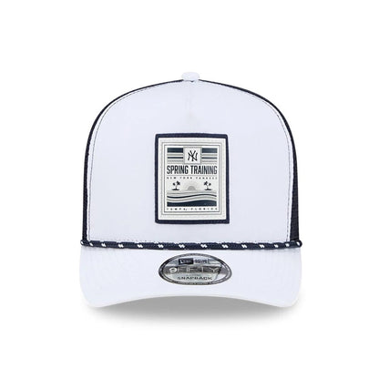 Pictured is this MLB Lines New York Yankees 9FIFTY A-Frame Snapback cap in white. 3