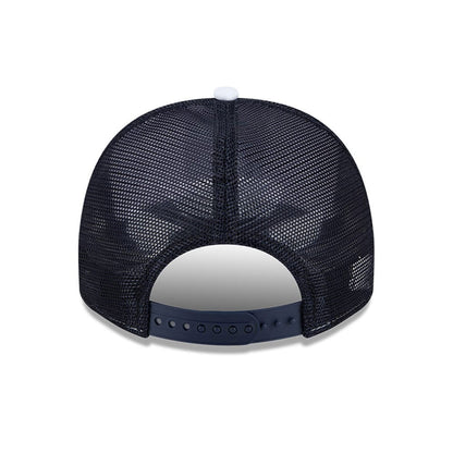 Pictured is this MLB Lines New York Yankees 9FIFTY A-Frame Snapback cap in white. 7