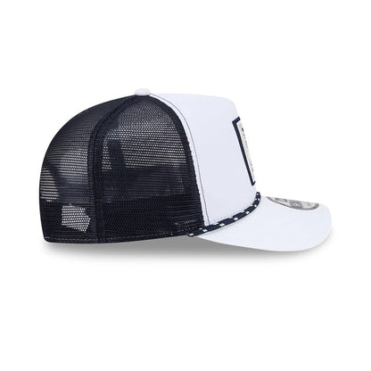 Pictured is this MLB Lines New York Yankees 9FIFTY A-Frame Snapback cap in white. 6