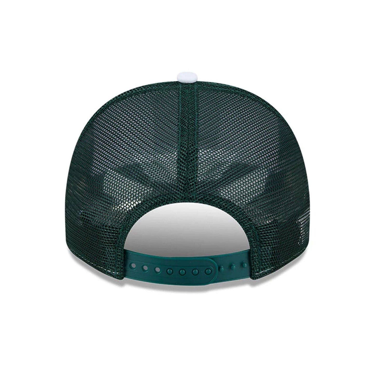 Pictured is this MLB Lines Athletics 9FIFTY A-Frame Snapback cap in dark green. 7