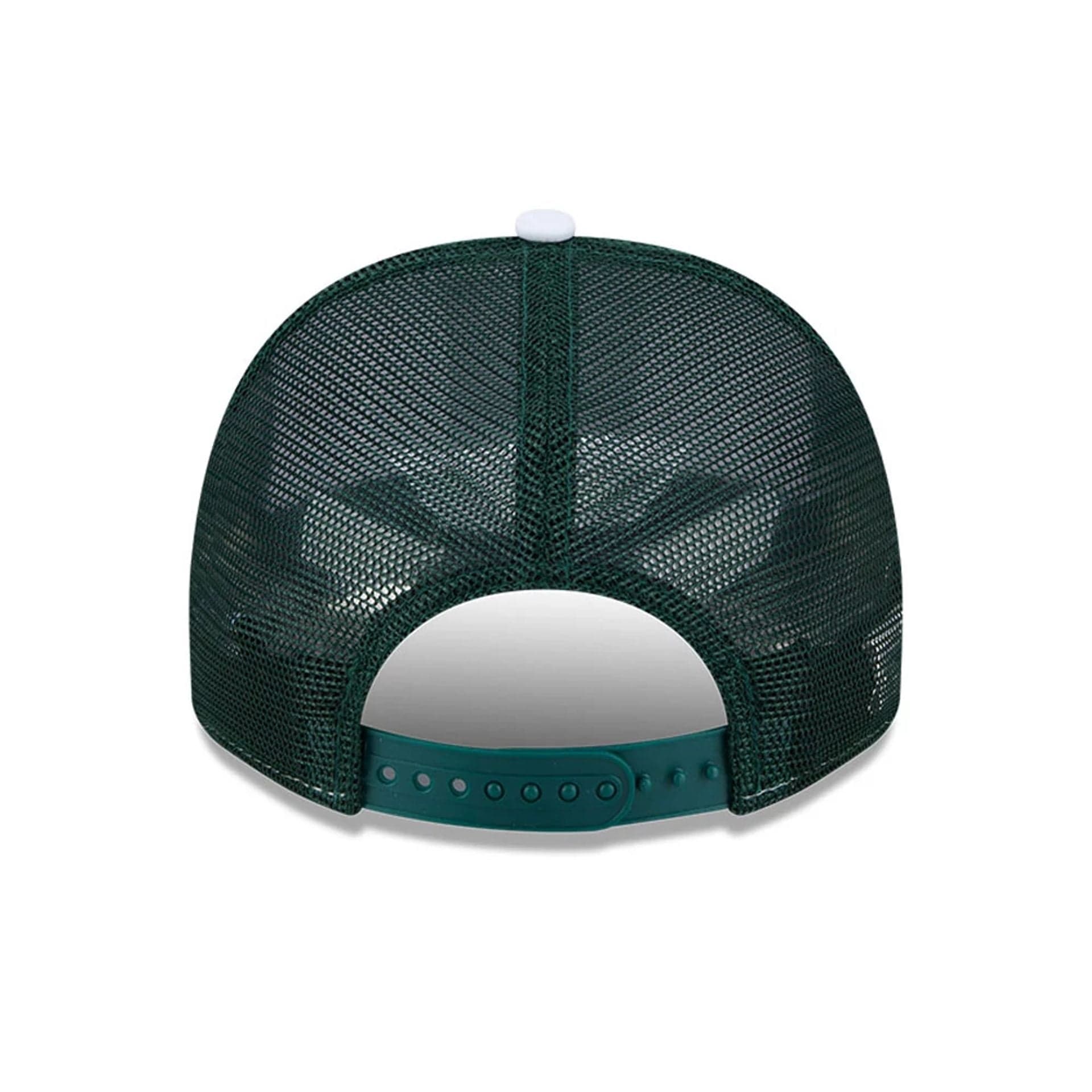 Pictured is this MLB Lines Athletics 9FIFTY A-Frame Snapback cap in dark green. 7