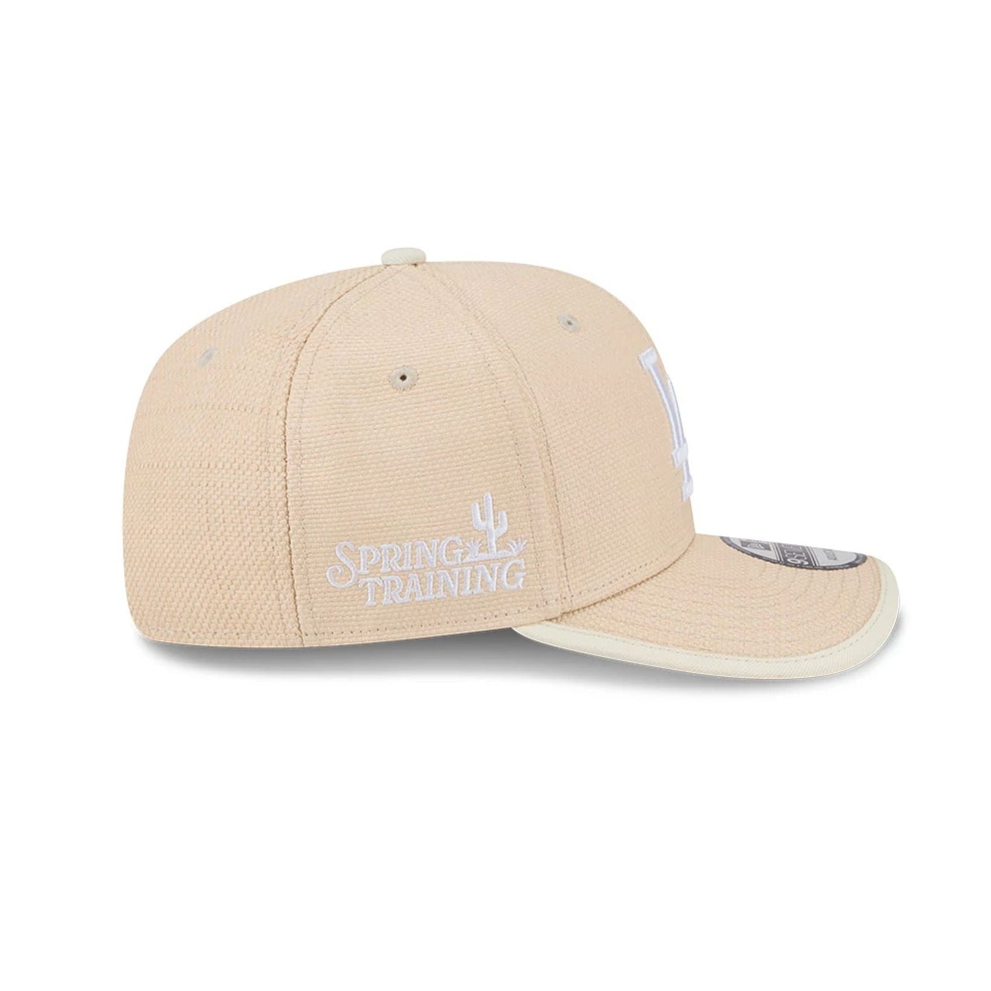 Pictured is this MLB Wicker LA Dodgers 9SEVENTY Stretch Snap cap in Cream. 5