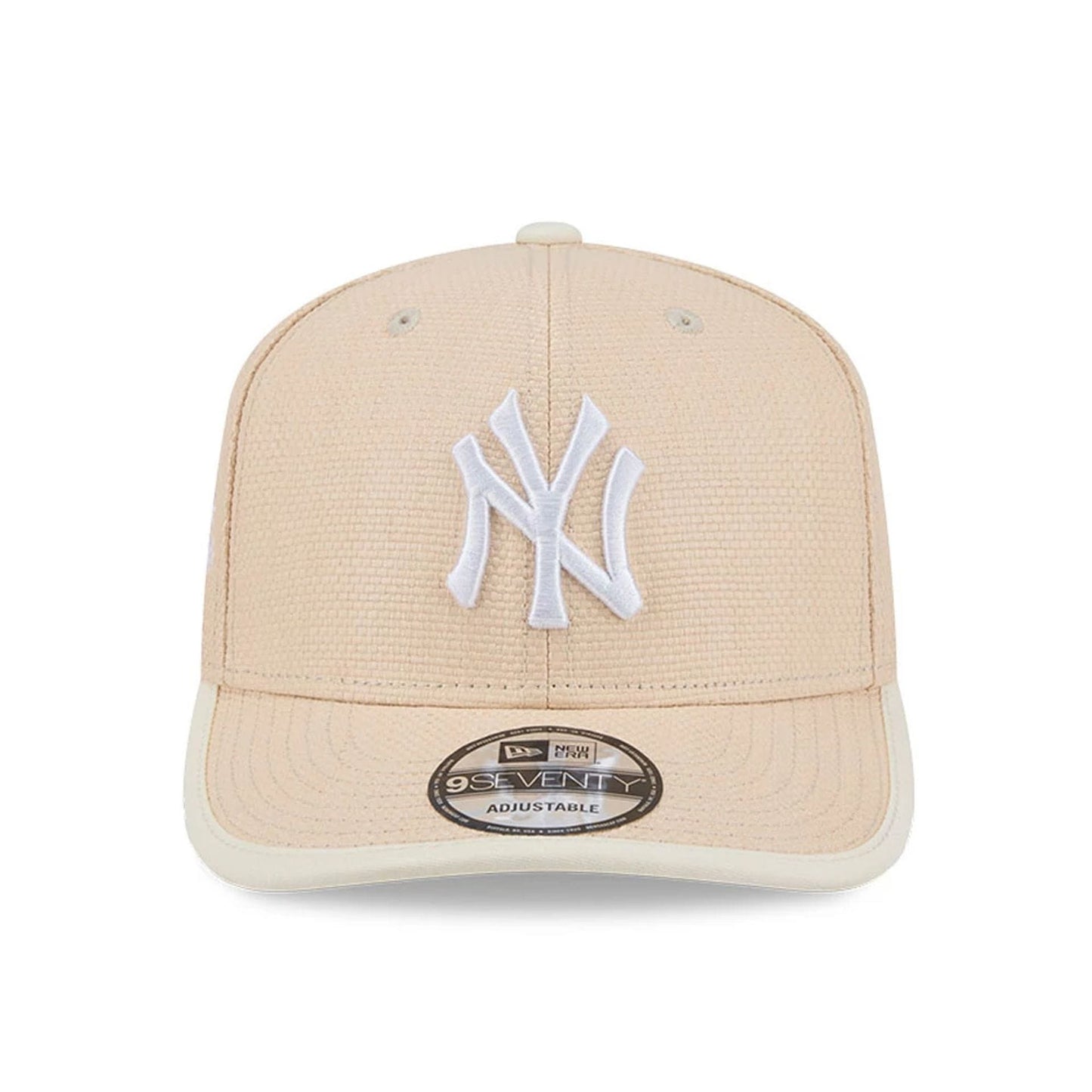 Pictured is this MLB Wicker New York Yankees 9SEVENTY Stretch Snap cap in Cream. 3