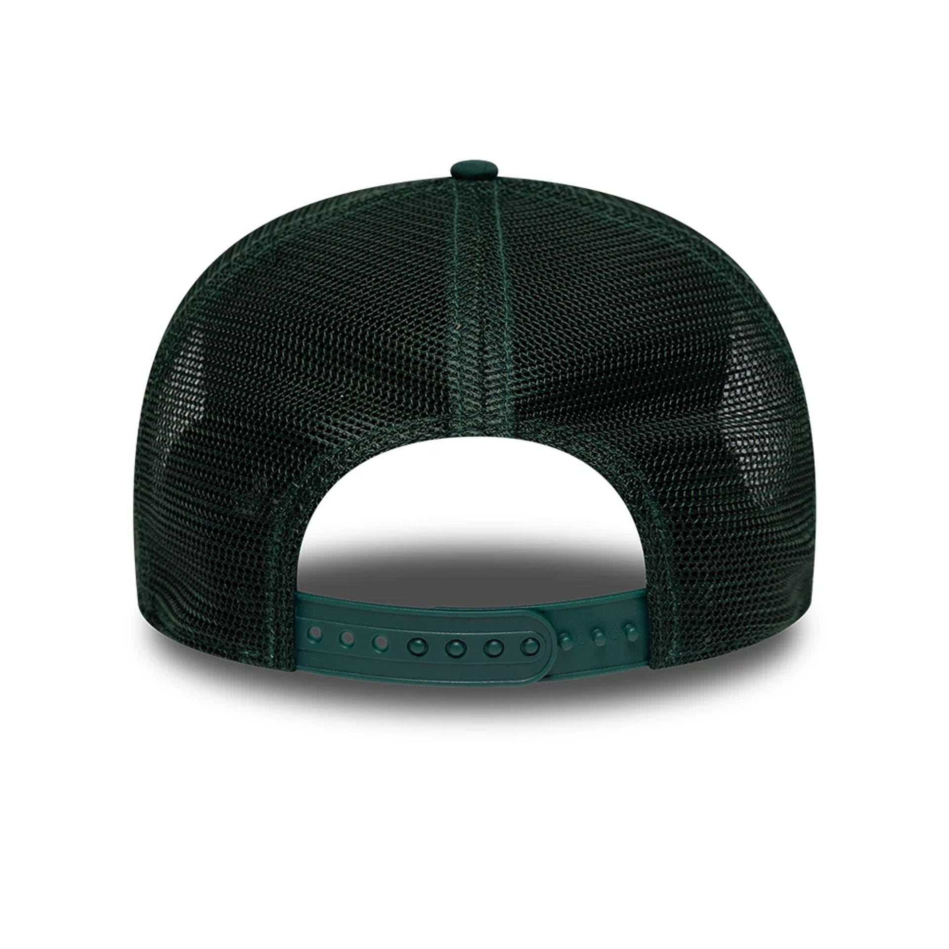 Pictured is this MLB Circles Athletics 9SEVENTY Stretch Snap cap in dark green. 5