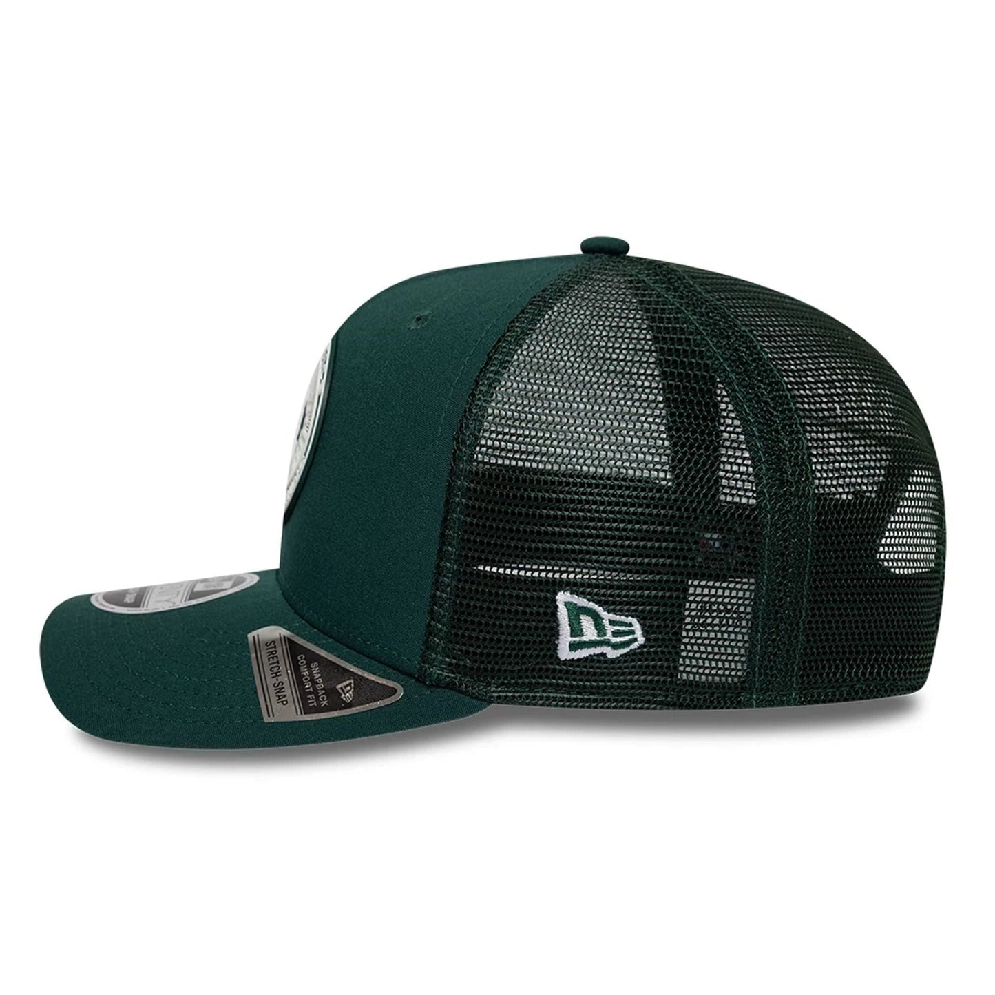 Pictured is this MLB Circles Athletics 9SEVENTY Stretch Snap cap in dark green. 6