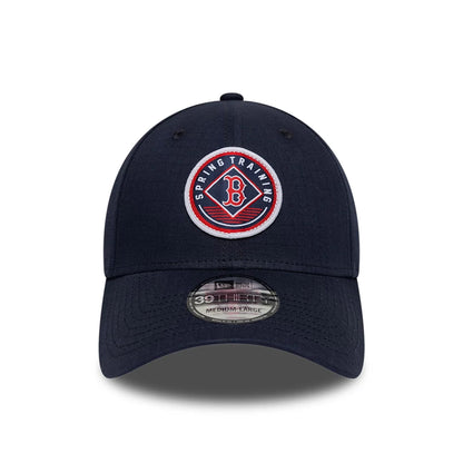 Pictured is this MLB Ripstop Boston Red Sox 39THIRTY Stretch Fit cap in navy. 3