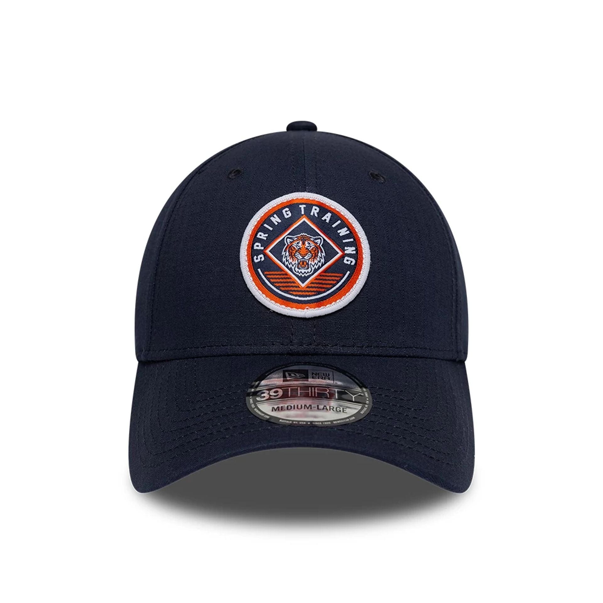 Pictured is this MLB Ripstop Detroit Tigers 39THIRTY Stretch Fit cap in navy. 3