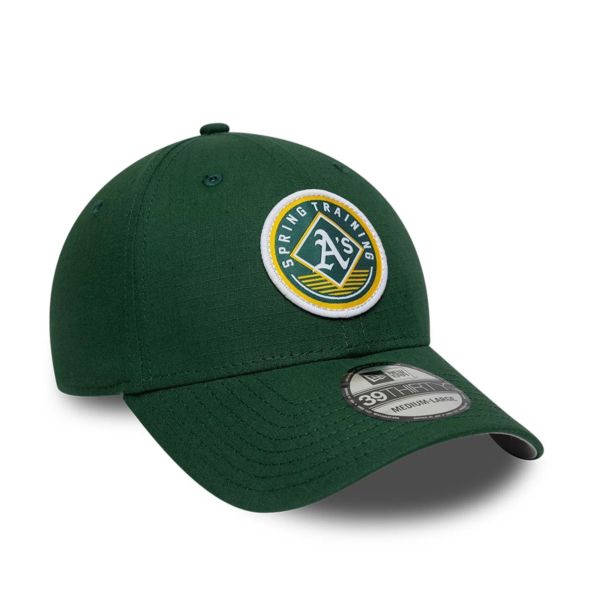 Pictured is this MLB Ripstop Athletics 39THIRTY Stretch Fit cap in dark green. 4