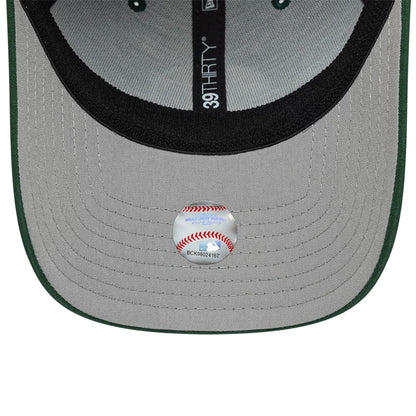 Pictured is this MLB Ripstop Athletics 39THIRTY Stretch Fit cap in dark green. 2
